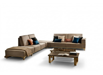 Eckcouch Couch Canapé Stoffcouch Wunnlandschaft Luxusmiwwel L-Form Couchtisch 2 Deeler