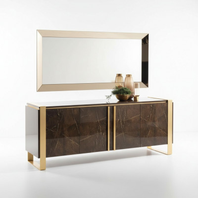 Konsolendësch Kommode mat Spigel Luxusklass Moobel Set Konsole 2tlg. Holz Nei
