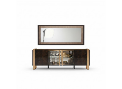 Designer Kommode Anrichte Side Low Board Schaf Wäert Zëmmer Regal Luxus Metall