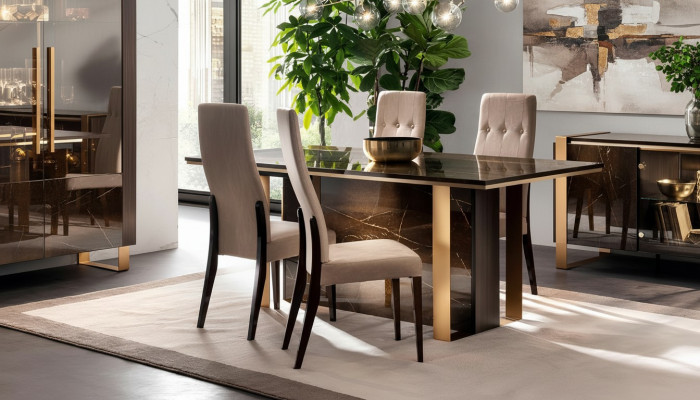 Iessdësch Dësch Grupp Iesszëmmer Wunnzëmmer Garnitur Holz Design Dëscher 200x100cm