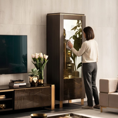 Vitrine Holzschaf Klassesch Vitrinen Holzschief Design Wunnzëmmer Miwwelen