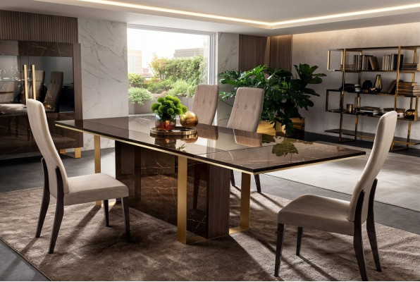 Designer Iessdësch Design Dësch Holz Iesszëmmer Wunnzëmmertësch Italienesch Miwwelen