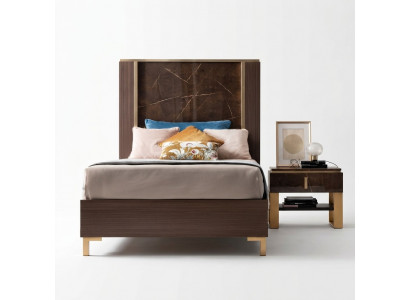Bett, Nuetsdësch, Schlofzëmmer, Polsterbett, Klassesch Designer Miwwelen, arredoclassic