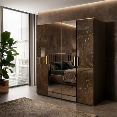 Luxus Kleederschaf Designer Kleederschief Héichglanz Miwwelen Wunnen Holz Neit