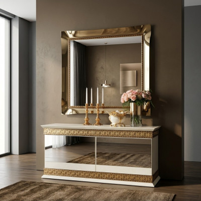 Spigel Wandspeguel Barock Rokoko Dieler Wunnzëmmer Buedzëmmer Holz Glas Design