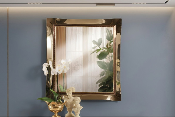 Klassesche Wandspigel Holzrahmen Spigel Miwwelen Hänkgspigel Glas Rahmen Wand