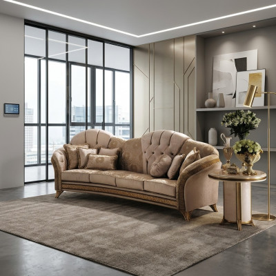 Klassesche Luxus Designer Couchtisch Sofa Wunnzëmmer Dësch Bäistelldëscher Holz