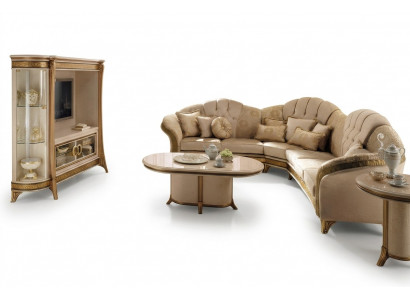 Holz italienesch Miwwelen Barock Stil Luxus brong Couchtisch Wunnzëmmer Dësch Nei