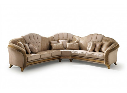 Ecksofa L-Form Sofa Wunnlandschaft Garnitur Polster Stoff Canapé Design Miwwelen