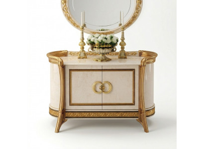 Design Miwwel Stil Barock Kommode Schaf Beige Luxus Holz Italienesch Miwwelen Nei