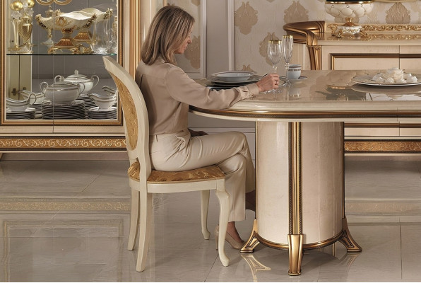 Sëtz Still 1x Iesszëmmer Lounge Gepolsterte Still arredoclassic Fernseh Fauteuil