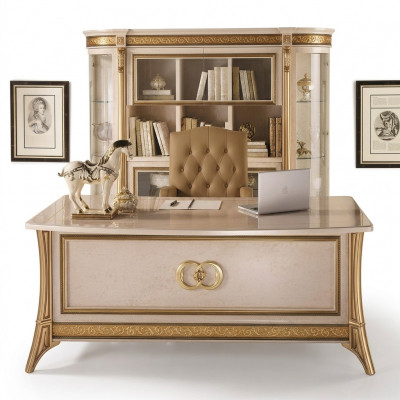 Design Büro Schreifdësch Dësch Sëtz Ariichtung mat Stull 2tlg. arredoclassic