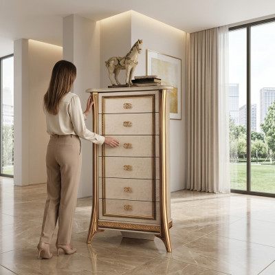 Design Kommode Schaf Luxus Holzkopmoden Schief Regal Hochschaf Miwwelen