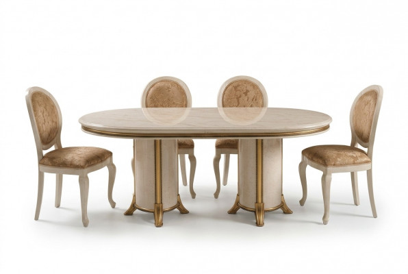Italienesch Iesszëmmer Set Garnitur Stull Iessdësch Grupp 7tlg. arredoclassic