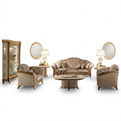 Sofagarnitur 3+2+1 Sëtzer Wunnlandschaft Sofa Canapé Arredoclassic Garnitur Sofas