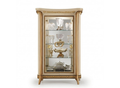 Vitrin Vitrine Schaf Glasschaf Wunnzëmmer Regal Barock Rokoko Echt Holz