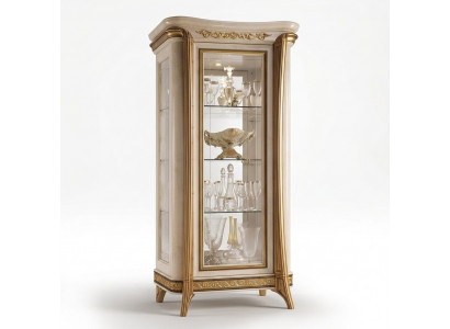 Luxus Vitrinnenschaf Glas Schaf Klassesch Stil Miwwelen Regal ITALIE NEI