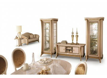 Wunnzëimmermiwwel Set Wunnzëimmer Sideboard 2x Vitrinn 3-dgj. Wunnmauer arredoclassic