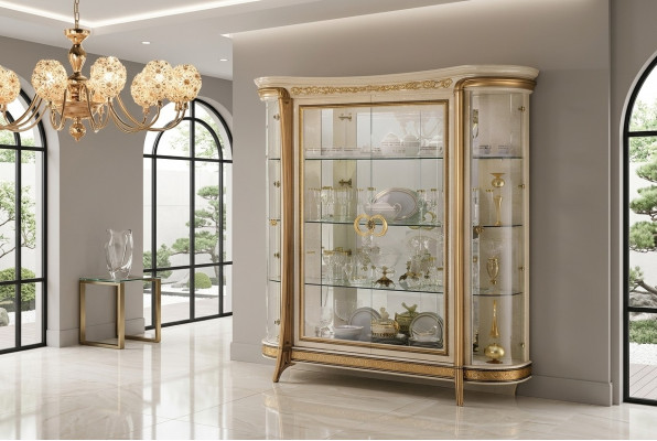 Vitrine Schaf Klassesch Vitrinen Wunnzëmmer Schief Kommode arredoclassic
