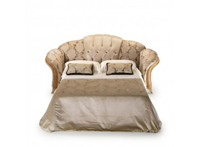 3-Sëtz Sofa mat Schloffunktion Textilstoff Miwwel Polster arredoclassic