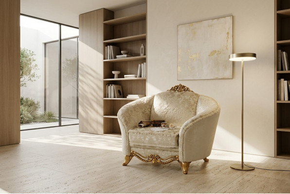 Design Luxus Still Sessel Sofa 1 Sëtzer Fernseh Lounge Chaise Sofa Textil Neit