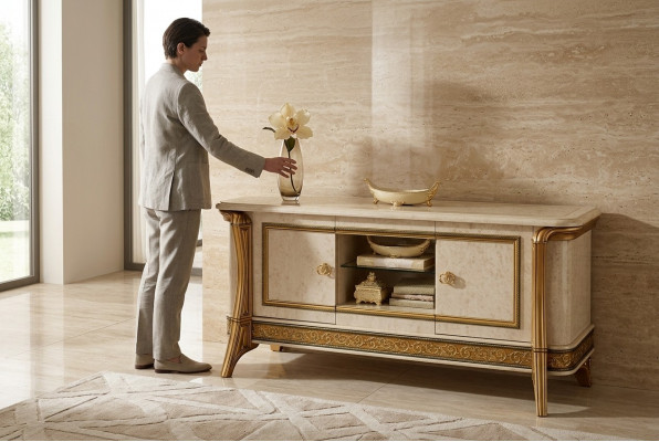 Klassesch Kommode Kommoden Antik Stil Holz Kommodenschaf Sideboard Italien
