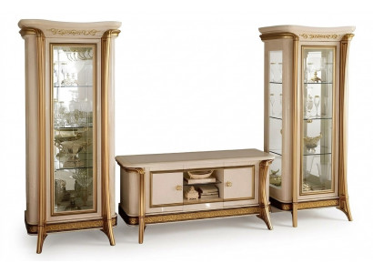 Wunnzëmmer Sideboard 2x Vitrin 3tlg. Wunnwand Miwwel arredoclassic Set Design