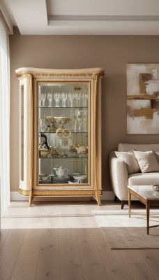 Design Miwwel Holz Klassesch Stil Barock Vitrin Italienescht Miwwel Kommode