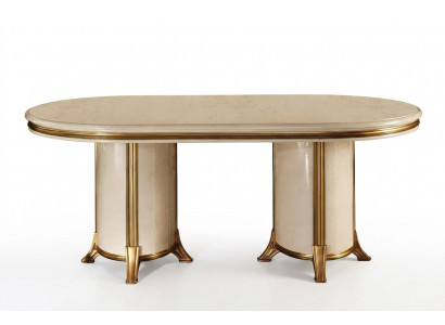 Iesszëmmer Wunnzëmmer Klassesch Beige arredoclassic Iessdësch Design Dësch Holz