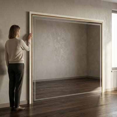 Spigel Wandspigel Designer Dielen Wunnzëmmer Holz Design 270x215 arredoclassic