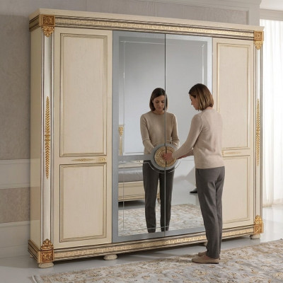 Luxus Kleederschaf Kleederschief Héichglanz Miwwelen Designer Wunnen Holz Nei