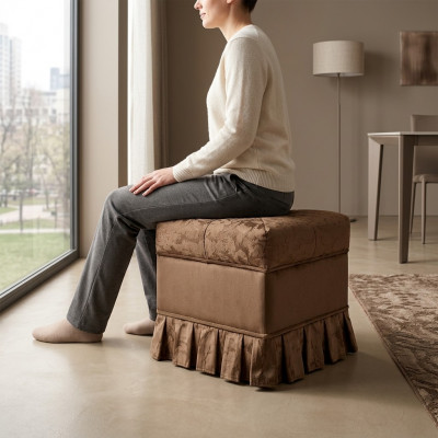 Design Hocker Bank Luxus Pouf Foussbank Miwwelen Polstersëtz Hocker arredoclassic