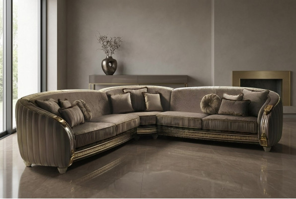 Ecksofa L-Form Ledersofa Canapé Wunnlandschaft Garnitur Design Eckcanapé arredoclassic