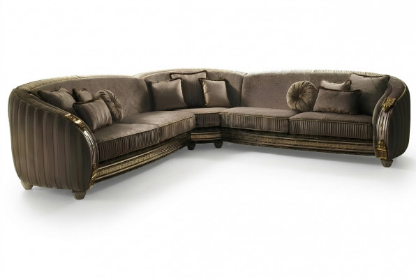 Ecksofa L-Form Ledersofa Canapé Wunnlandschaft Garnitur Design Eckcanapé arredoclassic