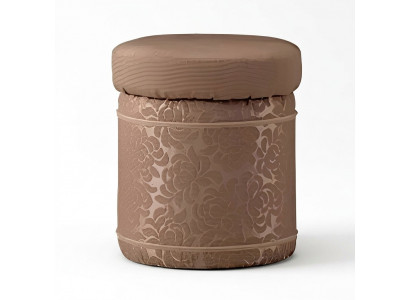 Hocker Polsterhocker Fouss Ablag Miwwelen Wunnen Sëtzbanken Sëtz Stoff Braun Design
