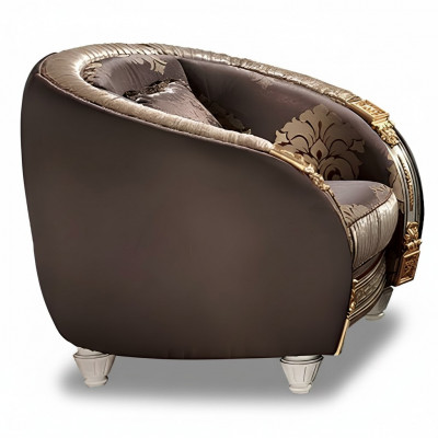 Klassesch Fotëll Fernseh Sofa 1 Sëtzer Canapé Designer Textil Sofas Polster Nei