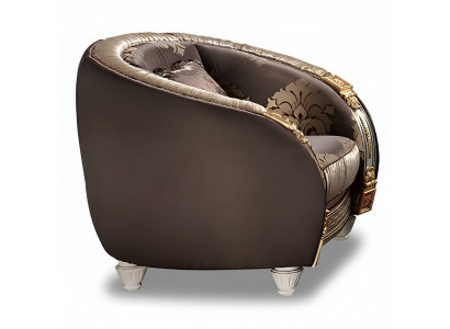 Klassesch Fotëll Fernseh Sofa 1 Sëtzer Canapé Designer Textil Sofas Polster Nei