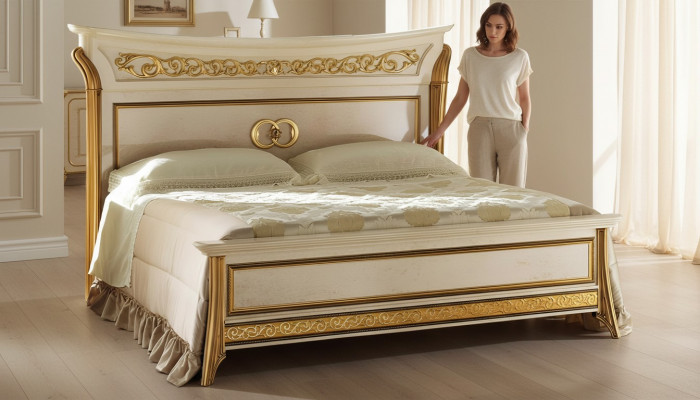 Bett Design Luxus Duebel Hotel Better Schlofzëmmer 180x200 arredoclassic Miwwelen