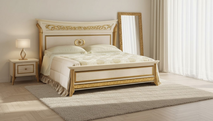 Bett Design Luxus Duebel Hotel Better Schlofzëmmer 180x200 arredoclassic Miwwelen