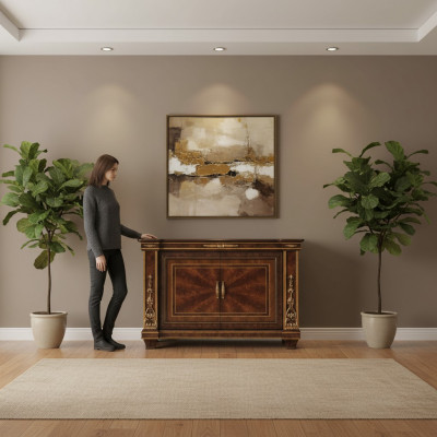 Designer Kommode Anrichte Kommoden Regal Holz Schaf Schiefen Holz Anrichte Nei