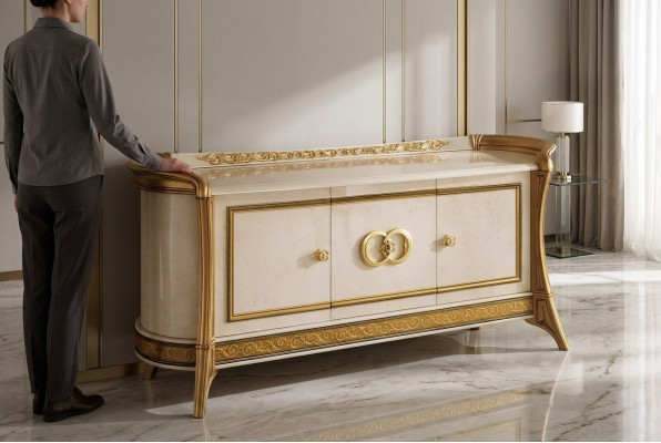 Klassesch Kommoden Kommode Sideboard Miwwelen Holz Schief Anrichte arredoclassic