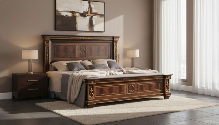 Schlofkummer Hotel Better Duebel Bett Design Holz 180x200cm Miwwelen arredoclassic