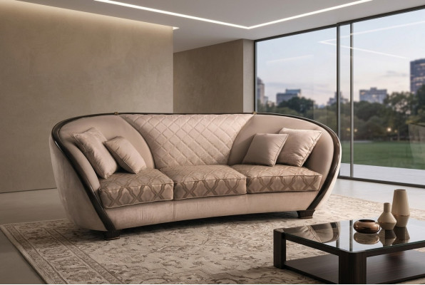 Sofa Canapé Polster 3 Sëtzer Textil Sofas Canapéë Sëtz Garnituren Design Club