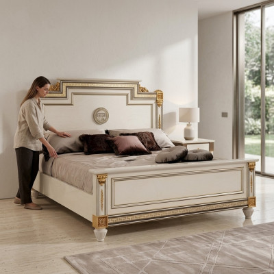 Luxus-Schlofzëmmer-Bett Polsterdesign Luxus-Duebel Hotel Better Kingsize-Bett