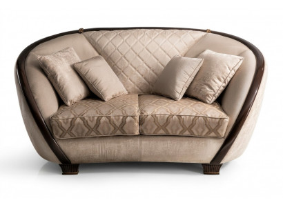 Wunnzëmmer Stoff Couch Sofa 2 Sëtzer Designer Couchen Couch Beige Textil Polster