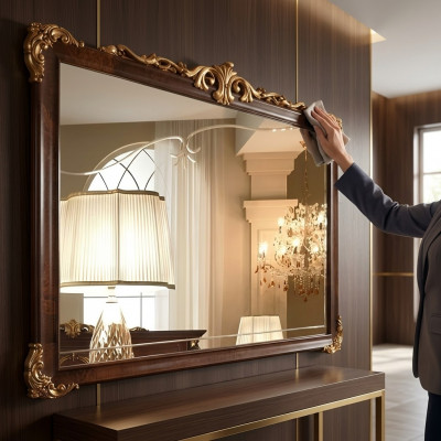 Wandspigel Holzrahmen Spigel Kader Design Barock Rokoko Wunnzëmmer Miwwelen Nei