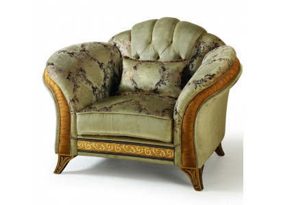 Luxus Fernseh Klassesch Sesselen Lounge 1 Sëtzier Stoff Relax Club arredoclassic