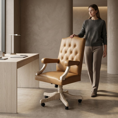 Luxus Büro Sëtz Stull Polster Still Designer Miwwelen Büro Chef Dréiend