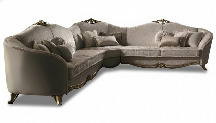 Ecksofa Wunnlandschaft Sofa Canapé L-Form Polster Canapéen Textil arredoclassic