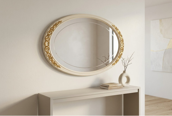 Design Spigel Wandspeguel Holz Kader Hängespigel Luxus Italienesch Miwwelen